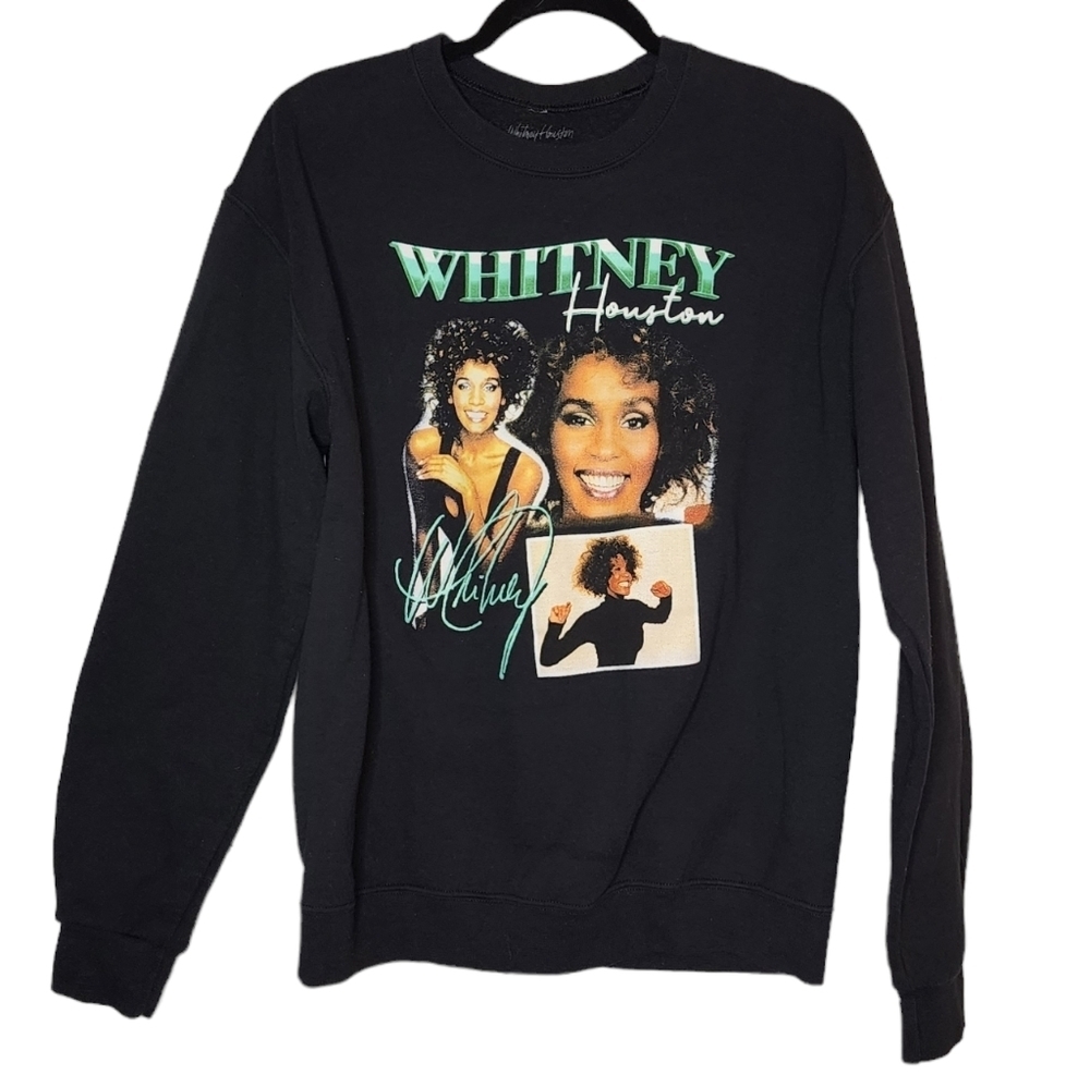 Whitney Houston black sweatshirt.  Size small.‎